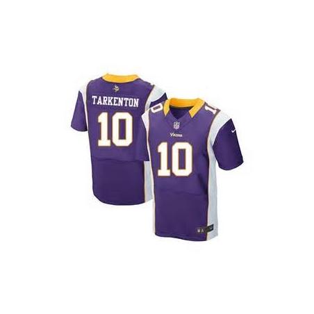 [Elite] Tarkenton Minnesota Football Team Jersey -Minnesota #10 Fran Tarkenton Jersey (Purple)