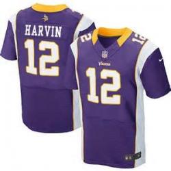 [Elite] Harvin Minnesota Football Team Jersey -Minnesota #12 Percy Harvin Jersey (Purple)