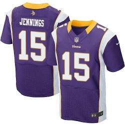 [Elite] Jennings Minnesota Football Team Jersey -Minnesota #15 Greg Jennings Jersey (Purple)