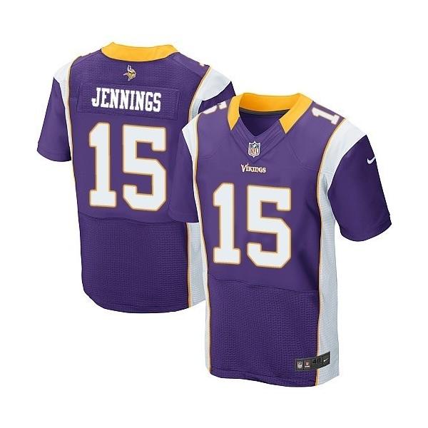 [Elite] Jennings Minnesota Football Team Jersey -Minnesota #15 Greg Jennings Jersey (Purple)