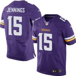 [Elite] Jennings Minnesota Football Team Jersey -Minnesota #15 Greg Jennings Jersey (Purple, new)