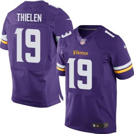 [Elite] Thielen Minnesota Football Team Jersey -Minnesota #19 Adam Thielen Jersey (Purple, 2015 new)