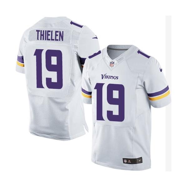 [Elite] Thielen Minnesota Football Team Jersey -Minnesota #19 Adam Thielen Jersey (White, 2015 new)