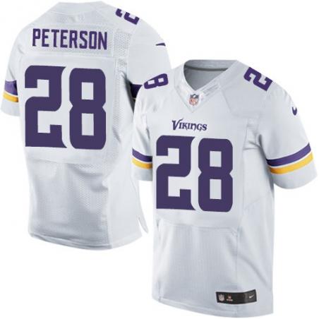 [Elite] Peterson Minnesota Football Team Jersey -Minnesota #28 Adrian Peterson Jersey (White, new)